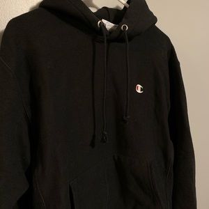 black champion reverse weave hoodie